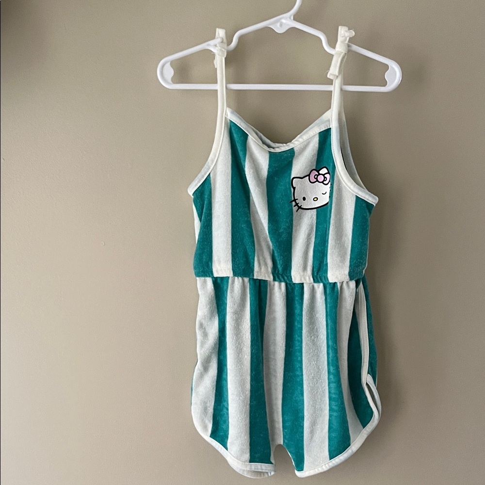 Hello Kitty Green and White Striped Apparel